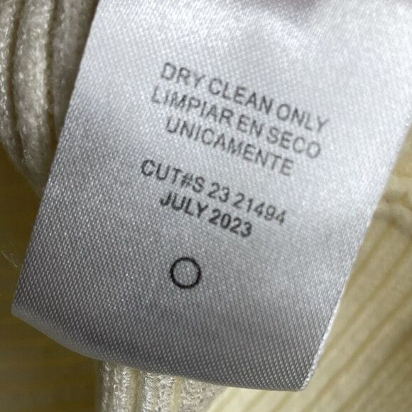 LOVE WHIT Crisscross Sweater Women XS Ivory Side Stripe Pullover Boat Neck - Picture 14 of 14